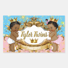 Farbkleber für afrikanische Prinzen/Prinzessinnen Rechteckiger Aufkleber