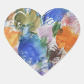 Farbkleber Herz-Aufkleber (Vorderseite)