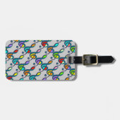 Farbklebmuster der Musiknoten Gepäckanhänger (Vorderseite horizontal)