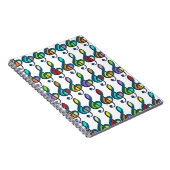 Farbklebmuster der Musiknoten Notizblock (Rechte Seite)