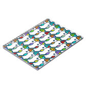 Farbklebmuster der Musiknoten Notizblock (Linke Seite)