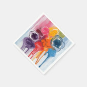 Farbklecks | Aquarellkünstler Malerei Serviette (Ecke)