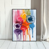 Farbklecks | Aquarellmaler Malerei Poster