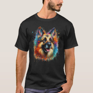 Farbklecks Deutsche Schafherde T-Shirt