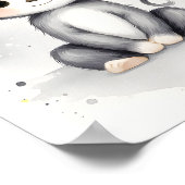 Farbklecks Kinderzimmer Dschungeltiere Affe Poster (Ecke)