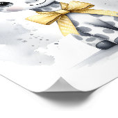 Farbklecks Kinderzimmer Dschungeltiere Giraffe Poster (Ecke)