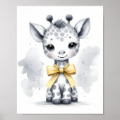 Farbklecks Kinderzimmer Dschungeltiere Giraffe Poster (Vorne)