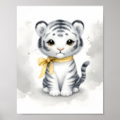 Farbklecks Kinderzimmer Dschungeltiere Tiger Poster (Vorne)