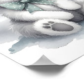 Farbklecks Kinderzimmer Waldtiere Bär Poster (Ecke)