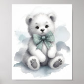 Farbklecks Kinderzimmer Waldtiere Bär Poster (Vorne)