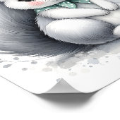 Farbklecks Kinderzimmer Waldtiere Eichhörnchen Poster (Ecke)