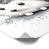 Farbklecks Kinderzimmer Waldtiere Igel Poster (Ecke)