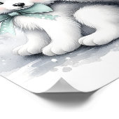 Farbklecks Kinderzimmer Waldtiere Wolf Poster (Ecke)