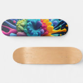 Farbklecks Skateboard (Horizontal)