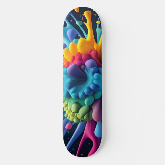 Farbklecks Skateboard (Vorderseite)