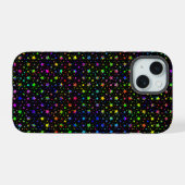Farbklecks-Sterne iPhone 15 Hülle (Rückseite (Horizontal))