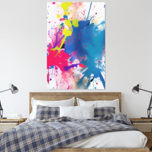 Farbkleckse. Malerei Leinwanddruck (Insitu (Schlafzimmer))