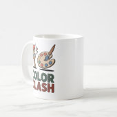 Farbkollision-Künstler-Tasse – Lustiges Geschenk f Kaffeetasse (Vorderseite Links)