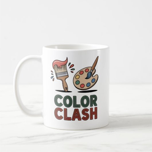 Farbkollision-Künstler-Tasse – Lustiges Geschenk f Kaffeetasse (Links)