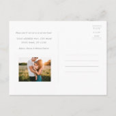 Farbkoloniale rote Vordertür-Bewegung Ankündigungspostkarte (Rückseite)