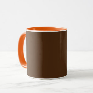 Farbkombination für braune und orange Teamfarben Tasse