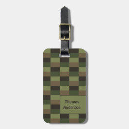 Farbkombination für tiefe Wälder auf beiden Seiten Gepäckanhänger