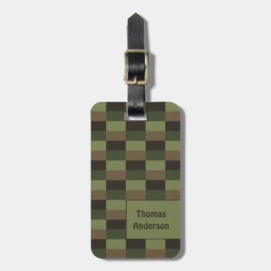 Farbkombination für tiefe Wälder auf beiden Seiten Gepäckanhänger (Vorderseite vertikal)