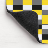 Farbkombination Gelb, Schwarz und Grau Mousepad (Ecke)