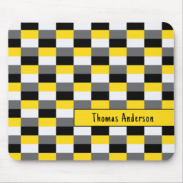 Farbkombination Gelb, Schwarz und Grau Mousepad