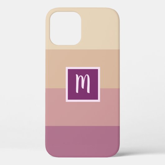 Farbkombination in Beige und Lila Case-Mate iPhone Hülle (Rückseite)