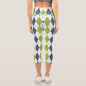 Farbkombination Rhombus 4 Capri Leggings (Rückseite)