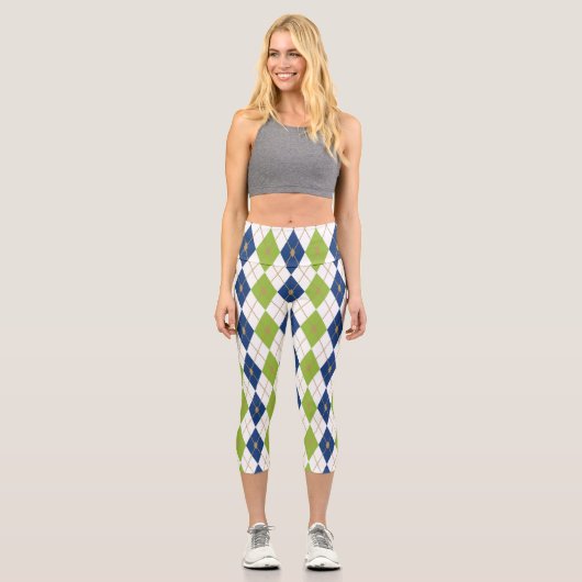 Farbkombination Rhombus 4 Capri Leggings (Vorderseite)