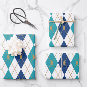 Farbkombination Rhombus 5 Geschenkpapier Set