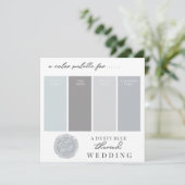 Farbkombinationskarte Blau/Grau Einladung (Stehend Vorderseite)