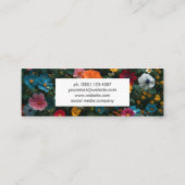 Farbkombinierte Blume Mini Visitenkarte (Rückseite)