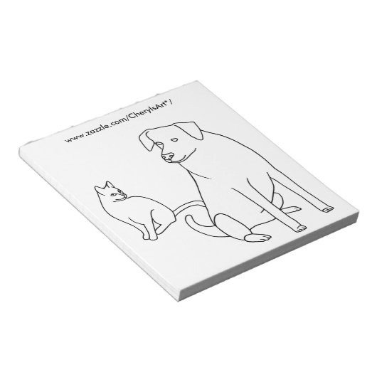 Farbkommentare für Katzen und Hunde Notizblock (angewinkelt)