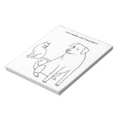 Farbkommentare für Katzen und Hunde Notizblock (Rotiert)