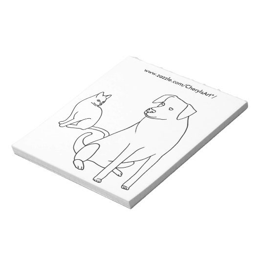 Farbkommentare für Katzen und Hunde Notizblock (Rotiert)