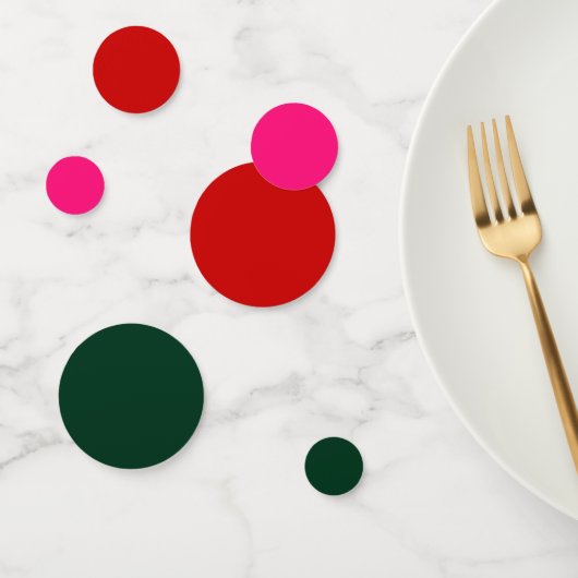 Farbkonfetti Rot Grün und Rosa Konfetti (Gruppe)