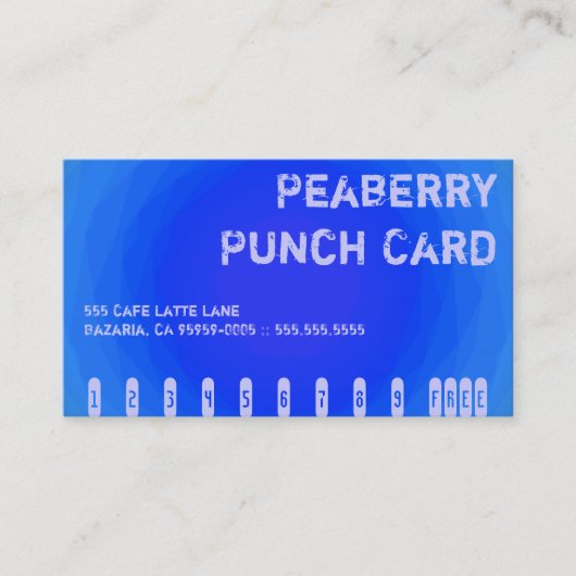 Farbkontrast-verrückte Kaffee-Turbulenz-Lochkarte Treuekarte (Vorderseite)