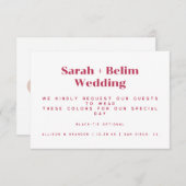 Farbkoordinierte Einladungskarten für Hochzeiten Begleitkarte (Vorne/Hinten)