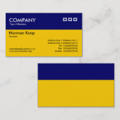 Farbkopf: Dunkelblau und orange Visitenkarte (Vorne/Hinten)