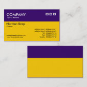 Farbkopf: Dunkle Violette und orange Visitenkarte (Vorne/Hinten)