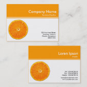 Farbkopf III - Clementine - Orange Visitenkarte (Vorne/Hinten)