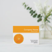 Farbkopf III - Clementine - Orange Visitenkarte (Stehend Vorderseite)