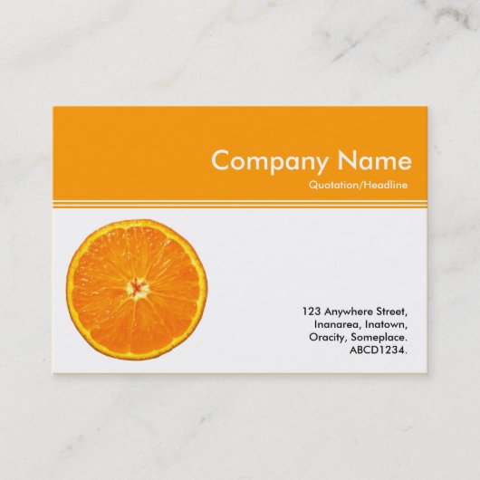 Farbkopf III - Clementine - Orange Visitenkarte (Vorderseite)