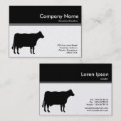 Farbkopf III - Kuh - Schwarz (Goldkarte) Visitenkarte (Vorne/Hinten)
