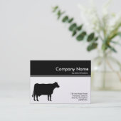 Farbkopf III - Kuh - Schwarz (Goldkarte) Visitenkarte (Stehend Vorderseite)