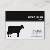 Farbkopf III - Kuh - Schwarz (Goldkarte) Visitenkarte (Rückseite)