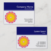 Farbkopf III - Mandala - Navy Blue Visitenkarte (Vorne/Hinten)